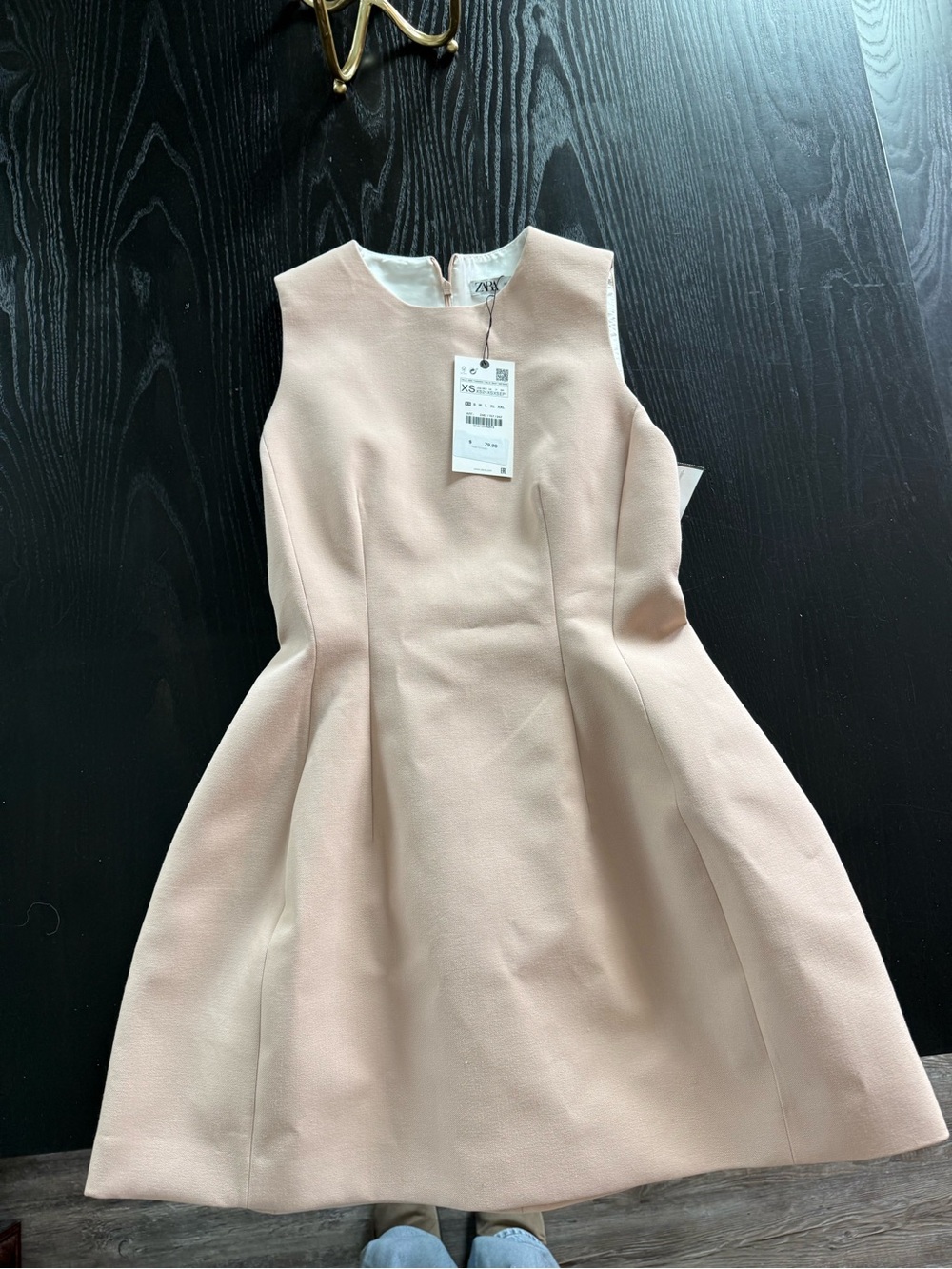Zara Fit-and-Flare Pale Pink Party Dress